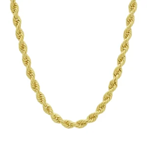 9ct Yellow Gold Rope Chain 25″ 5.5mm