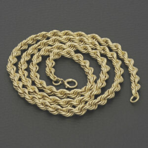 9ct Yellow Gold Rope Chain 25″ 5.5mm
