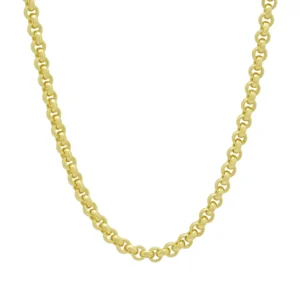 9ct Yellow Gold Belcher Chain 22″ 5mm
