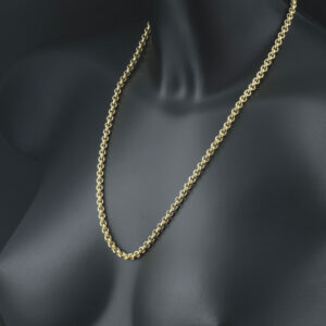 9ct Yellow Gold Belcher Chain 22″ 5mm