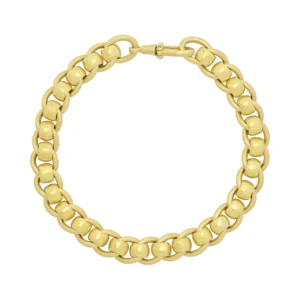 9ct Yellow Gold Roller Ball Bracelet 8″ 9mm