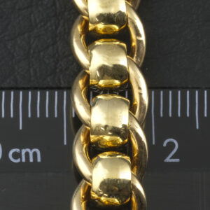 9ct Yellow Gold Roller Ball Bracelet 8″ 9mm