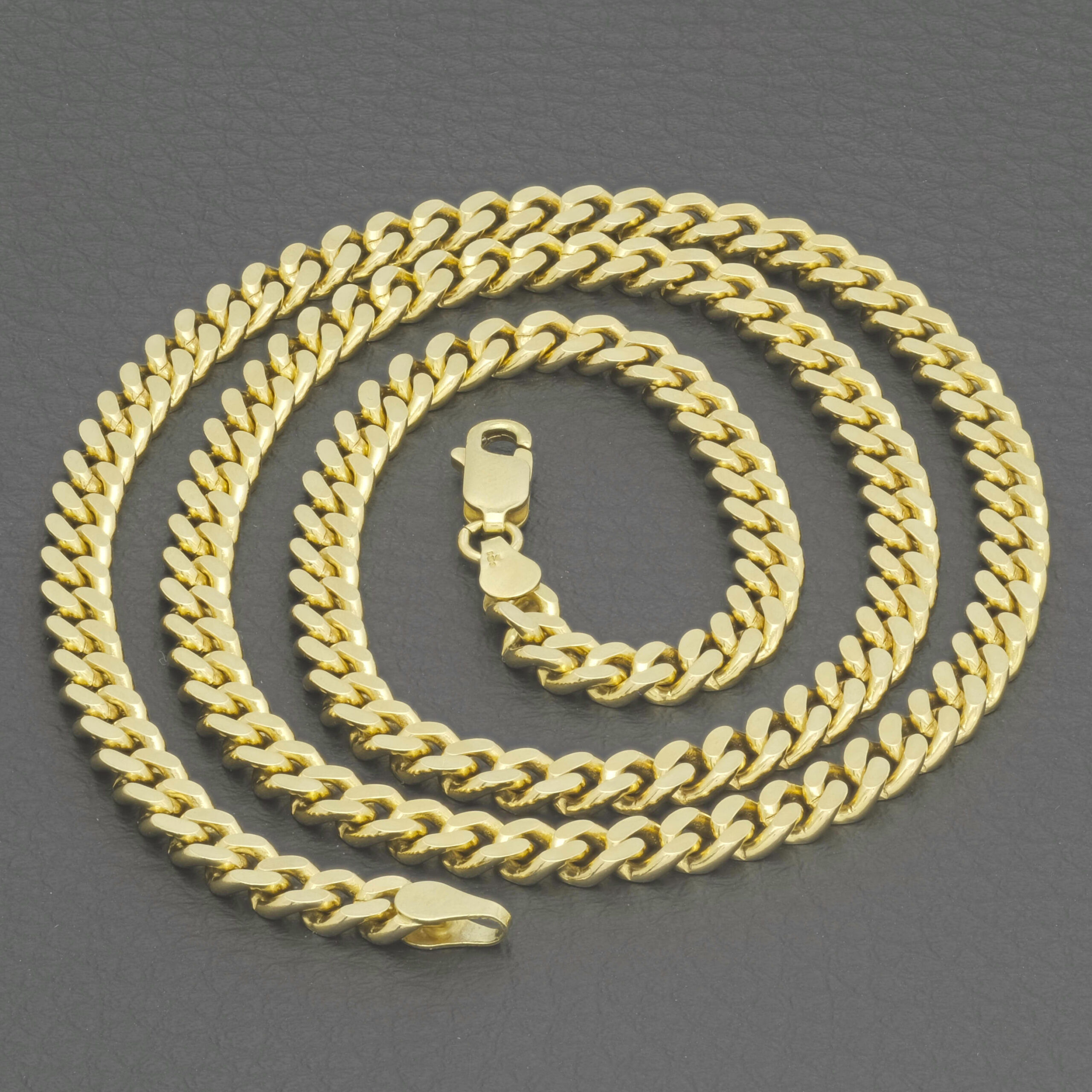 9ct Yellow Gold Curb Chain 20.5" 5mm - Image 5