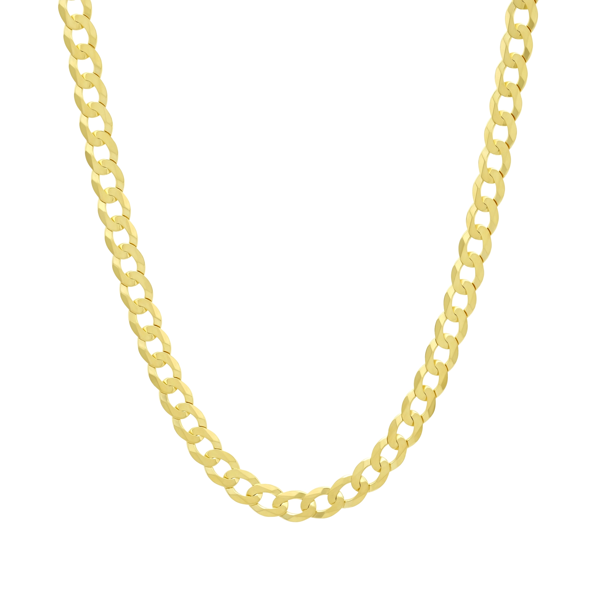 9ct Yellow Gold Curb Chain 22" 6.5mm
