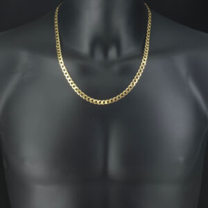 9ct Yellow Gold Curb Chain 22″ 6.5mm