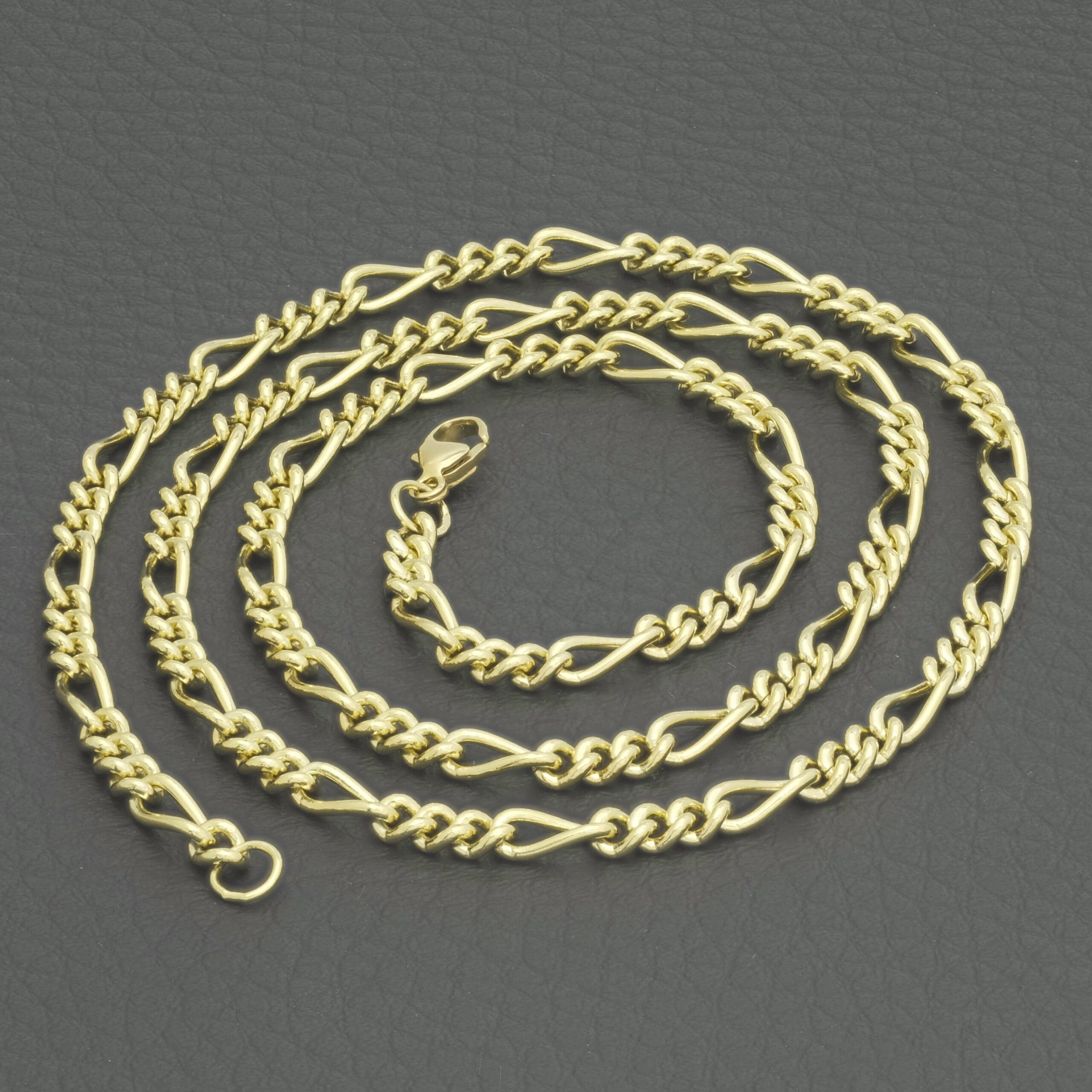 9ct Yellow Gold Figaro Chain 20" 3.5mm - Image 5