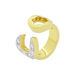 9ct Yellow Gold Gemstone Spanner Ring