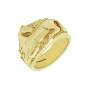 9ct Yellow Gold Horse Ring