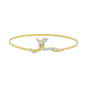 9ct Yellow Gold 0.20ct Diamond Snake Bangle