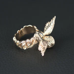 14ct Rose Gold Cherub Ring