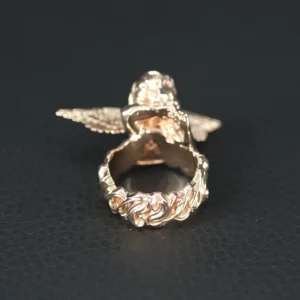 14ct Rose Gold Cherub Ring