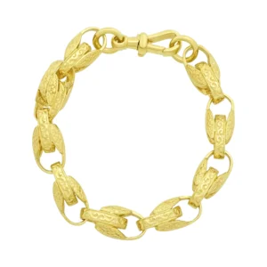 9ct Yellow Gold Tulip Bracelet 8.5″ 11mm