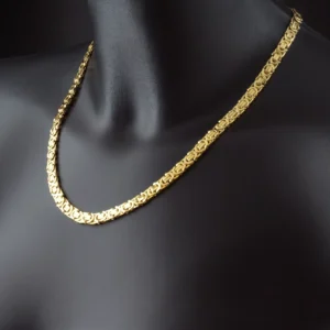 9ct Yellow Gold Byzantine Chain 18″ 5.5mm
