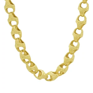 9ct Yellow Gold Patterned Acorn Chain 26″ 11.5mm