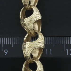 9ct Yellow Gold Patterned Acorn Chain 26″ 11.5mm