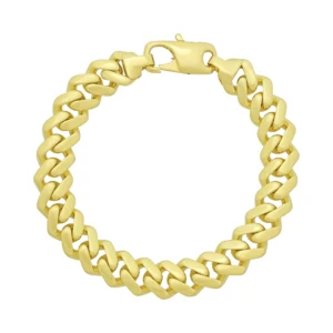 9ct Yellow Gold Curb Bracelet 9.5″ 13mm