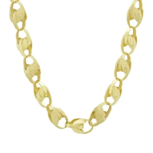 9ct Yellow Gold Tulip Chain 24″ 10.5mm