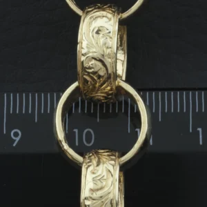 9ct Yellow Gold Patterned Belcher Chain 29″ 16mm