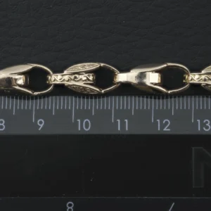 9ct Rose Gold Tulip Bracelet 8.5″ 9.5mm