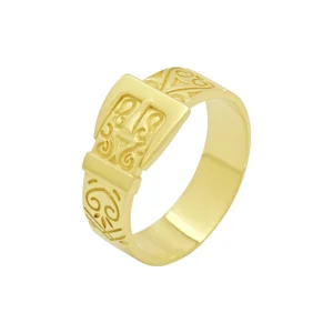 9ct Yellow Gold Buckle Ring