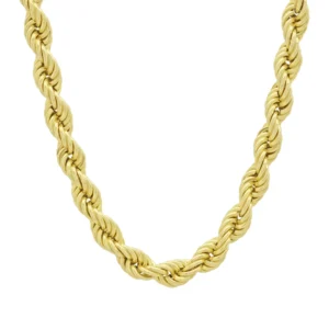 9ct Yellow Gold Rope Chain 24″ 9mm