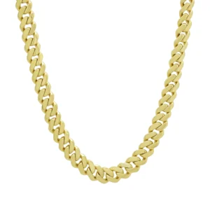 9ct Yellow Gold Cuban Chain 24″ 10mm