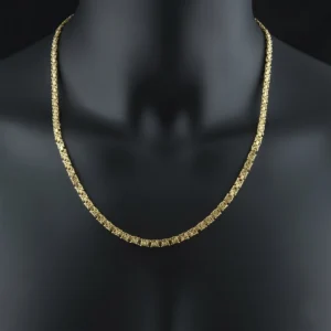 9ct Yellow Gold Byzantine Chain 22.5″ 4.5mm