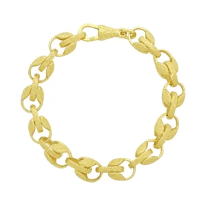 9ct Yellow Gold Tulip Bracelet 9″ 11.5mm