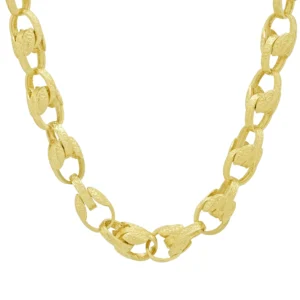 9ct Yellow Gold Tulip Chain 40″ 11.5mm