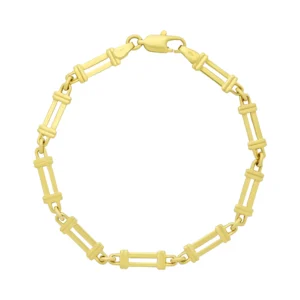 9ct Yellow Gold Fancy Link Bracelet 7″ 7.5mm