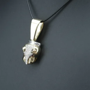 9ct Yellow Gold Ruby & Gemstone Panther Pendant
