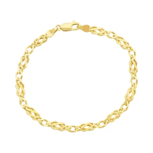 9ct Yellow Gold Fancy Link Bracelet 7.5″ 4.5mm