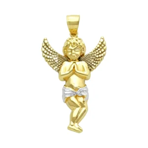 9ct Yellow & White Gold Cupid Pendant