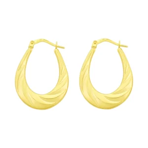 9ct Yellow Gold Creole Earrings