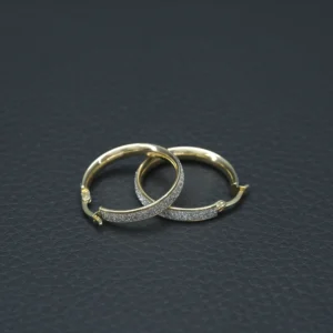 9ct Yellow & White Gold Hoop Earrings