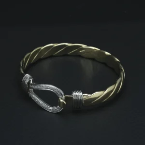 9ct Yellow Gold 0.15ct Diamond Loop Bangle
