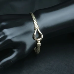 9ct Yellow Gold Twist Loop Bangle