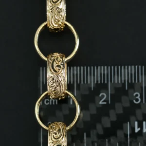 9ct Yellow Gold Belcher Bracelet 9″ 13.5mm
