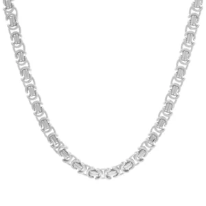 9ct White Gold Byzantine Chain 25″ 7mm