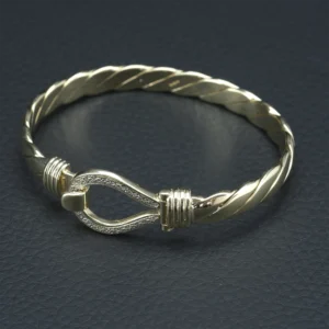 9ct Yellow Gold 0.10ct Diamond Loop Bangle