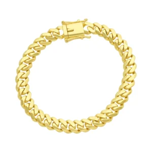 9ct Yellow Gold Cuban Bracelet 8″ 8.5mm