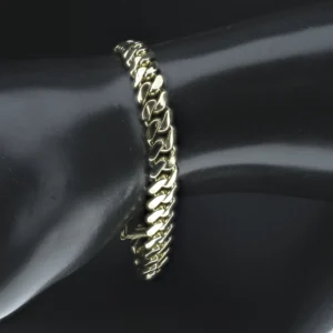 9ct Yellow Gold Cuban Bracelet 8″ 8.5mm