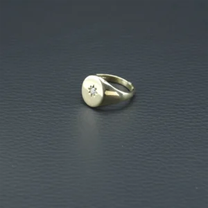 9ct Yellow Gold 0.10ct Diamond Signet Ring