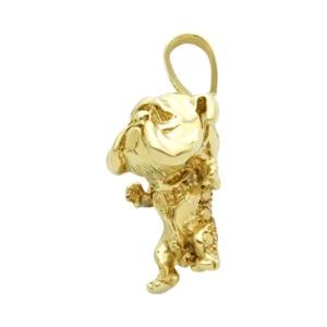 9ct Yellow Gold Gemstone Bulldog Pendant