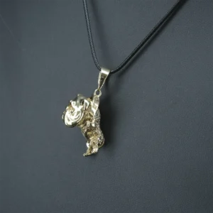 9ct Yellow Gold Gemstone Bulldog Pendant