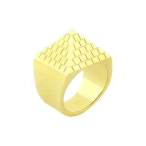 9ct Yellow Gold Pyramid Ring