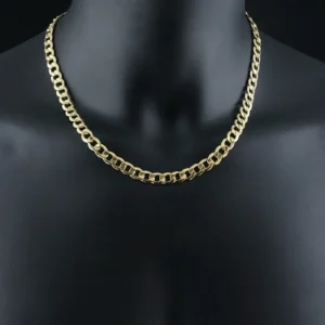 9ct Yellow Gold Curb Chain 20″ 8mm