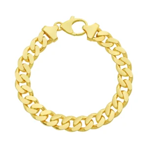 9ct Yellow Gold Curb Bracelet 8.5″ 10.5mm