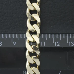 9ct Yellow Gold Curb Bracelet 8.5″ 10.5mm
