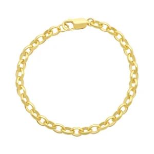 9ct Yellow Gold Belcher Bracelet 8″ 6mm